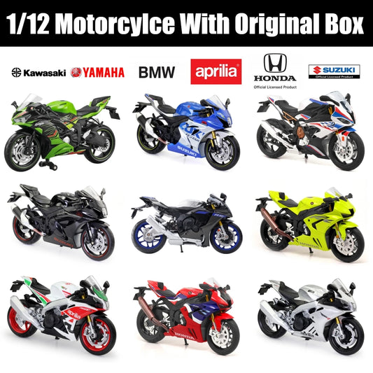 1/12 Moto BMW, Kawasaki Ninja, Suzuki, Yamaha, Honda CBR